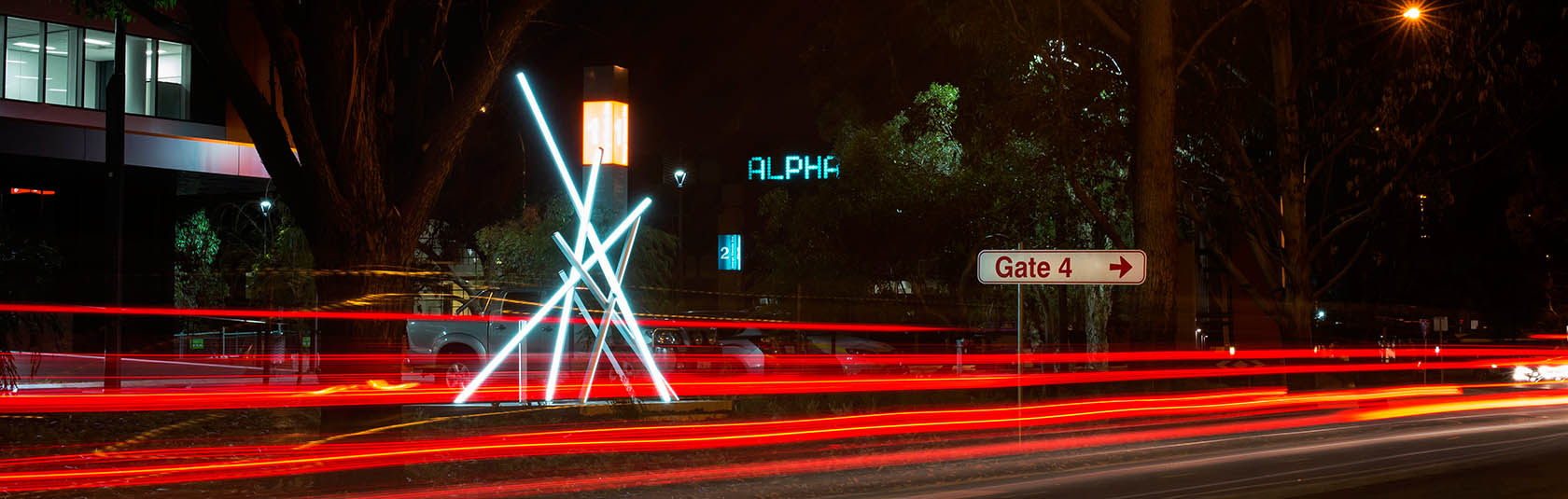 Tom Mùller’s sculptures outside Bravo Building on Brearley Avenue